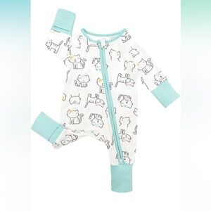 COPY - Adorable Animal Print Baby Onesie bamboo 12-18 nwot